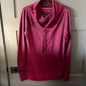 Under Armour Threadborne Burgundy Pullover, Funnel Neck